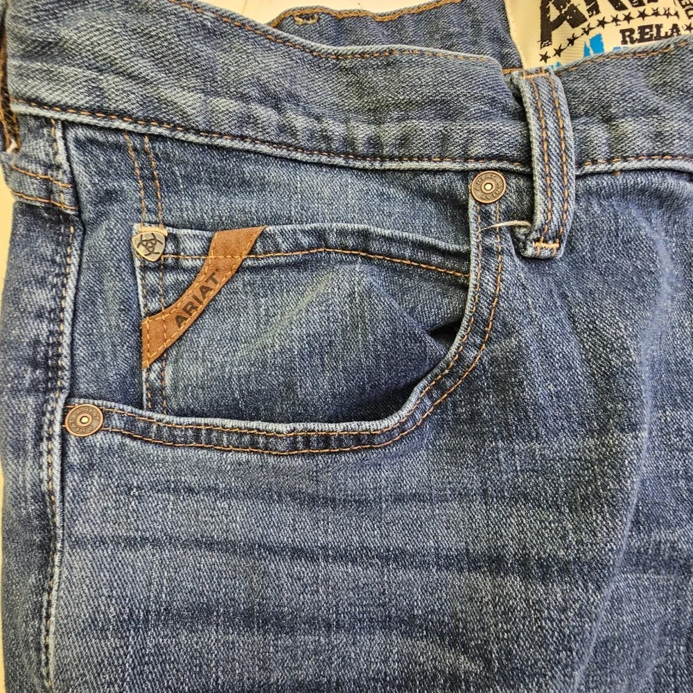 Ariat M2 Relaxed Boot Jeans Mens 40x34 Medium Wash Denim‎ Straight Leg - Picture 11 of 14